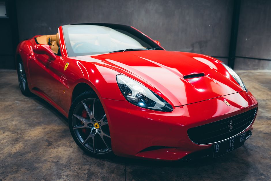 Glossy sports car showing perfect paint protection